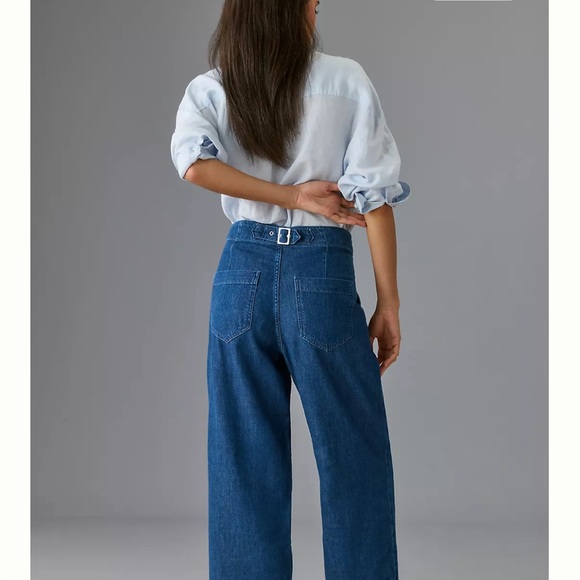 NWT Pilcro by Anthropologie Mid-Rise Pleated Trouser Jean. Size 31 - Picture 3 of 12